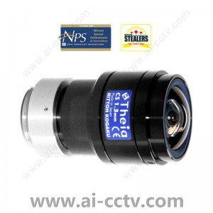Theia SY125M 1.3mm ultra wide low distortion 5 MP Day only 1/2.5 inch format Manual iris CS mount lens