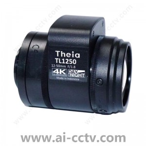 Theia TL1250AR5 CS-Mount 12-50mm f/1.8-close 4K Motorized Auto-Iris Varifocal Lens with Zoom/Focus Limit Switch