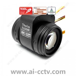 Theia TL1250P-940C N6 CS 12-50mm 4k 12 MP Day/Night 1/1.7 inch P-iris motorized zoom & focus Visible and IR transmitting PI motor stops CS mount telephoto lens